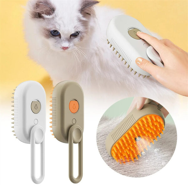 Cat Steam Brush Steamy Dog Brush 3 In 1 Electric Spray - Image 8