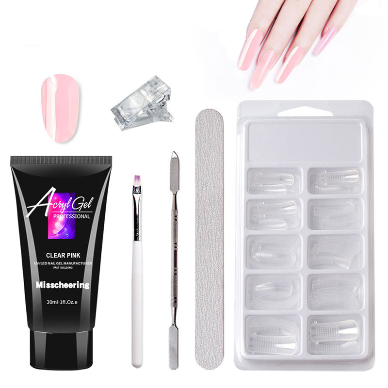 391a82e6-331f-46ae-8e9a-3a7d652f96e1.jpg Painless Extension Gel Nail Art Without Paper Holder Quick Model Painless Crystal Gel Set - Image 1